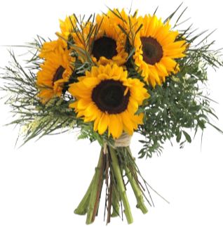 Sunflowers with Greenery Bouquet