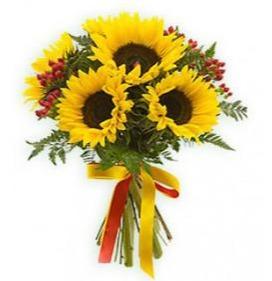 Sunflowers with Hypericum Bouquet