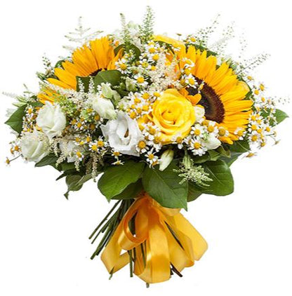 Sunflowers with Tanacetum Bouquet