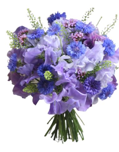 Sweet Pea and Cornflower Bouquet