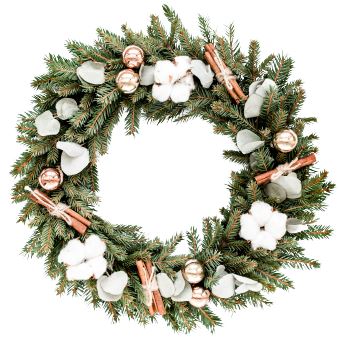 White Cotton and Cinamon Wreath