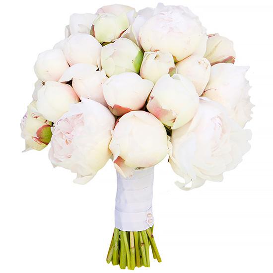 White Peonies Wedding Bouquet