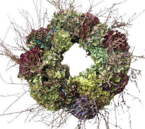 Wild Hydrangea Door Wreath