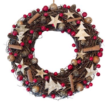 Wreath with Glitter Decoration