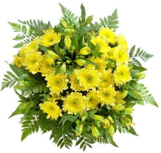 Yellow Chrysanthemum and Alstromeria Bouquet
