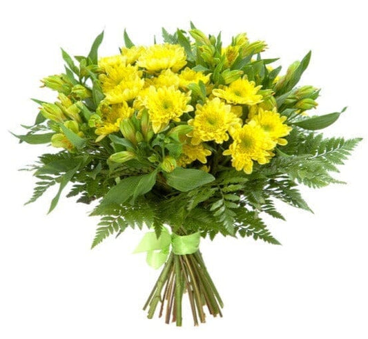 Yellow Chrysanthemum and Alstromeria Bouquet