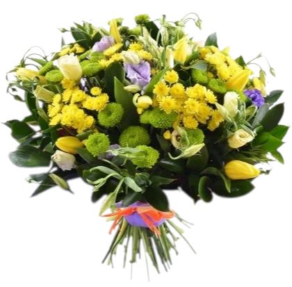 Yellow Tanacetum and Santini Chrysanthemum Bouquet