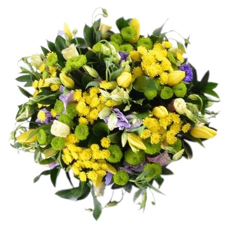 Yellow Tanacetum and Santini Chrysanthemum Bouquet